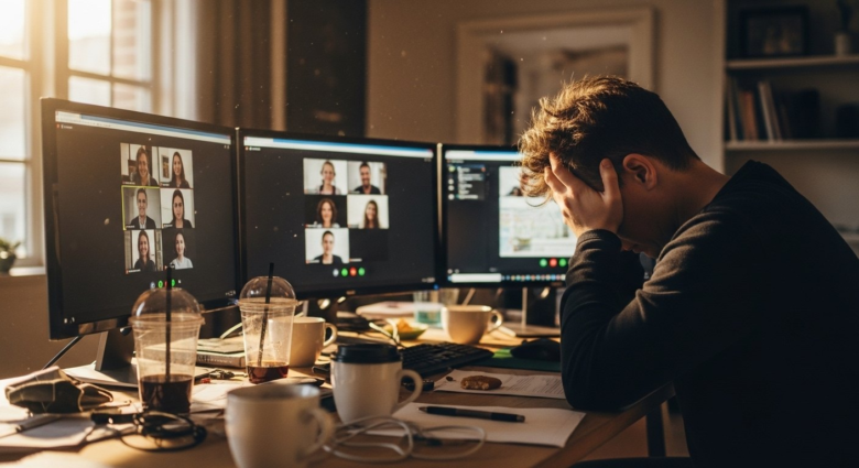 Zoom fatigue : pourquoi les visios nous épuisent encore plus qu’avant ? Zoom fatigue : pourquoi les visios nous épuisent encore plus qu’avant ?